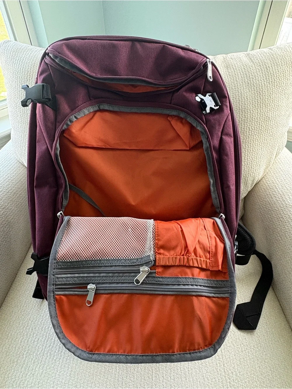 eBags Mother Lode Jr Travel Backpack Carry-On Luggage Burgundy